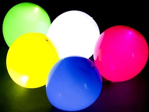 Imagen 9 de 9 de Luz Led Globos Colores Bombas Decoración Fiesta Evento Supli