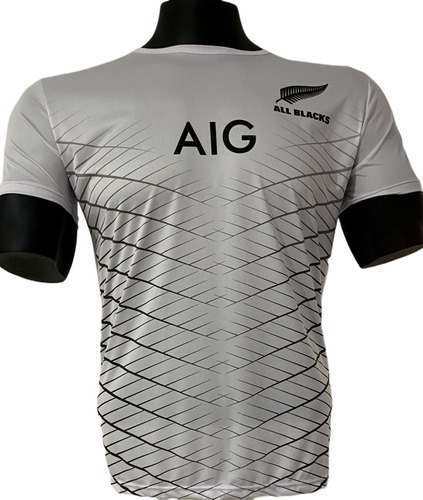 Remera De Microfibra Blanca De Los All Blacks