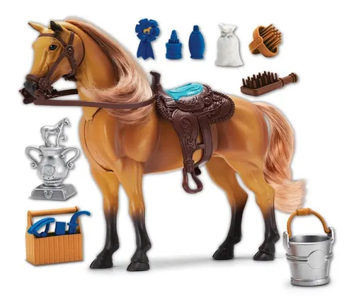 Caballo Juguete Quarter Horse Deluxe Con Accesorios S1