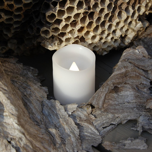 Velas Votivas A Pilas, Color Blanco, Juego De 12
