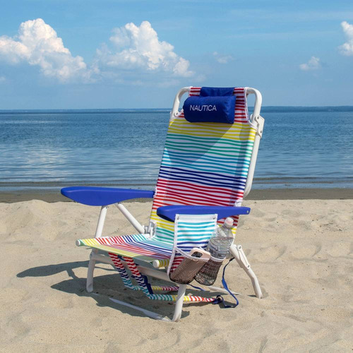 Silla Plegable Para Playa Nautica Original 5 Posiciones Arcoíris