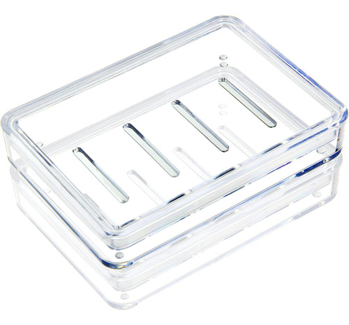 Youngever 4 Soap Holders, Soap Dish, Soap Saver, Clear Ba...