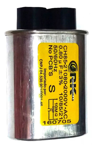 Capacitor De Microondas 0.80 Uf 50/60hz Cod: 003.3527