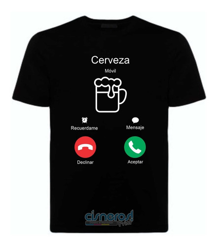 Playera Cerveza Llamada 