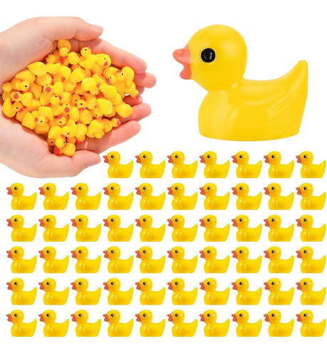 100 Mini Patitos De Resina, Pequeñas Figuras En Miniatura,