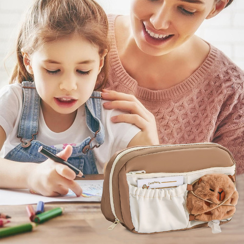 Estuche Infantil Capybara Multicapa Con Compartimentos