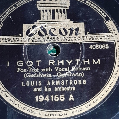 Pasta Louis Armstrong His Orchestra Odeon C215