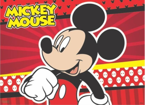 Painel Mickey Festa Tecido Tnt Estampado 1m X 1,40 Metros