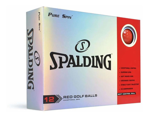 Spalding Pure Spin 12 Juego Bola Color Rojo