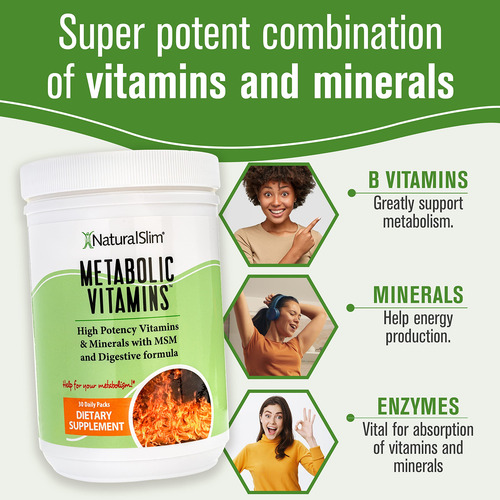Suplementos Naturalslim Metabolic Vitamins, Pacote Com 2