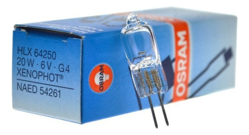 Bombillo Bipin Osram 6v 20w Halogeno Cod 64250