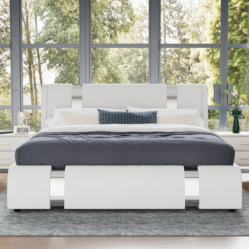 Cama Queen Weeway Con Cabecera Curva Ajustable