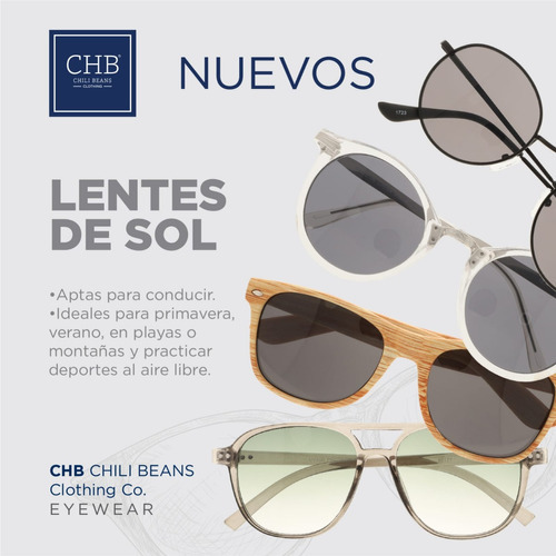 Lentes Para Hombre Gafas Sol Color Bamboo Chb Chili Beans Color Del Armazón Oscuro