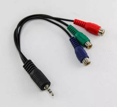 interno ángulo Bibliografía Adaptador Cable Plug 3.5 4 Conta A 3 Rca Rgb Tv Samsung Htec