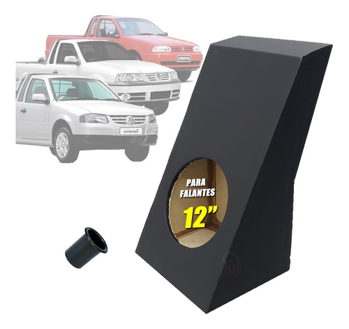 Caixa Vazia Trapézio 1 Sub De 12'' Saveiro G2 G3 G4 Com Duto