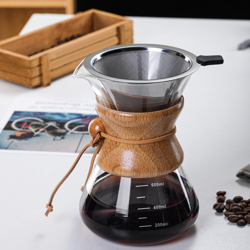 Despeje Sobre A Máquina De Café Filtro Reutilizável 600ml