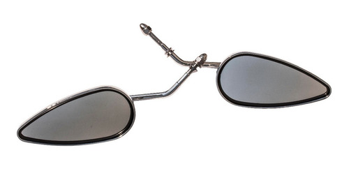 Imagen 3 de 4 de Espejos De Gota Cromo Y Negro Para Harley Davidson