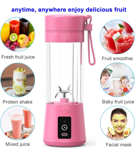 12 Mini Licuadora Para Jugos Portatil Recargable Usb Mayoreo