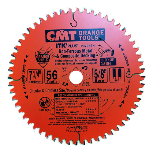 C M T - Sierra Circular I T K Plus (184mm X 15.8mm X 56z)