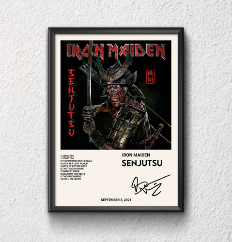 Cuadro Iron Maiden - Senjutsu  Madera & Vidrio (35x47)02