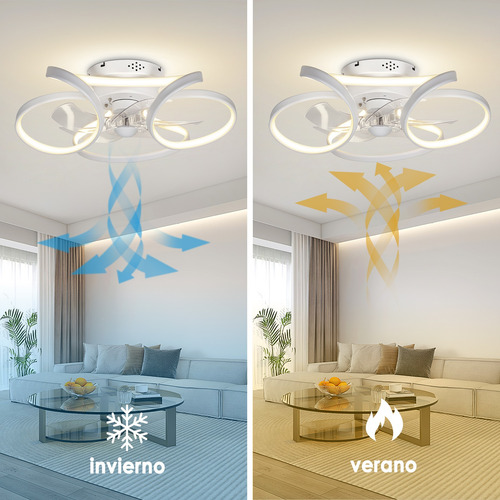 Ventilador De Techo Con Luz Led Y Control Con Luz Ajustable