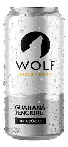 Bebida Energizante Guaraná & Jengibre Sin Azucar Wolf 473 Ml