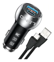 Comprar Cargador Auto 38w Ldnio C1 Carga Rápida Tipo C,usb + Cable