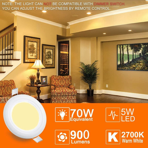 1 Lampara Luz Led De Techo Control Remoto Inteligente Rgb