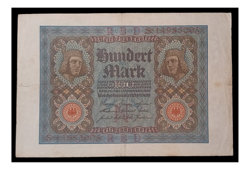 Alemania Billete 100 Marcos 1920 Mb Pick 69b 8 Cifras