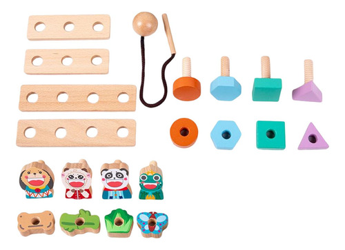 Juego De Construcción De Tornillos De Juguete Con Panda