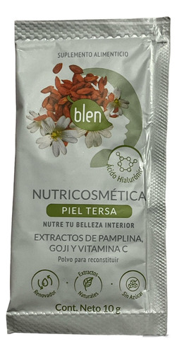 Polvo Para Preparar Bebida Piel Tersa Ácido Hialuronico 7pz