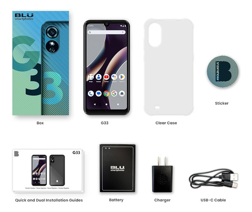 Celular Blu G33 Desbloqueado 32gb-2gb Ram Negro. Negro