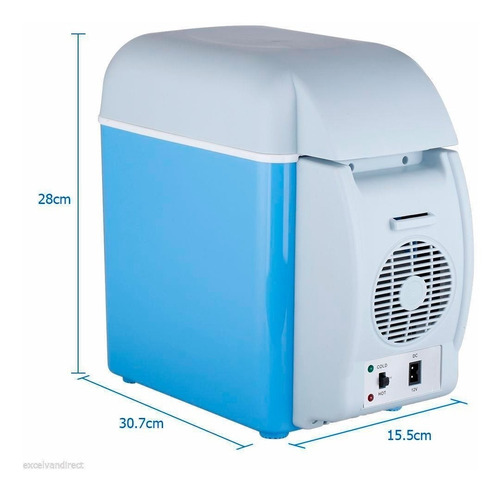 Imagen 4 de 8 de Conservadora Heladera Portatil Frio Calor Auto 7.5 Lts 12v