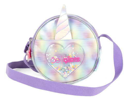 Bolsa Crossbody Cloe Para Niña Circular Material Mica Color Azul