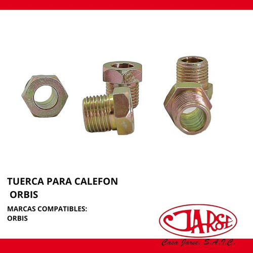 Tuerca Para Calefon Orbis Caño Nivelador 1/8 R/macho X200 Un