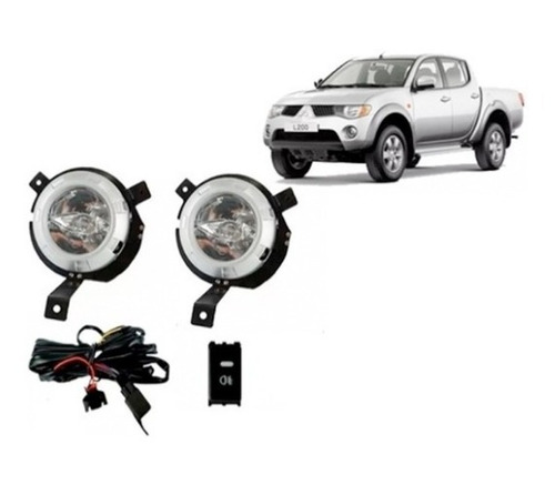 Kit Neblineros Mitsubishi L200 2009 2010 Mas Luces Led 