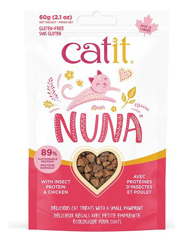 Snack Gato Cat It Nuna Insecto Y Pollo 60gr. Np