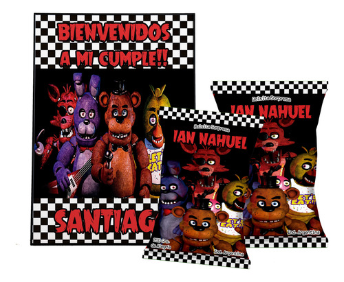 Combo Cotillon Infantil Personalizado Five Night Freddys #20