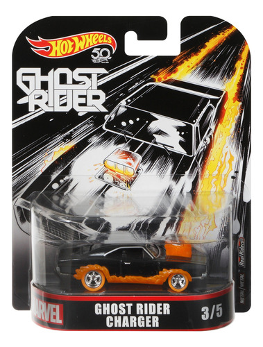 Hot Wheels Ghost Rider Charger Vehículo, Escala 1:64