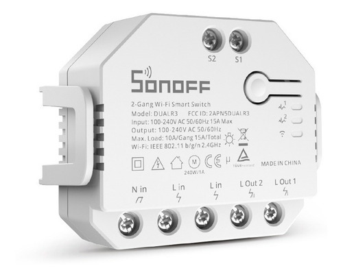 Conmutador de relé de automatización WiFi Sonoff Dual R3 Diy de 2 canales