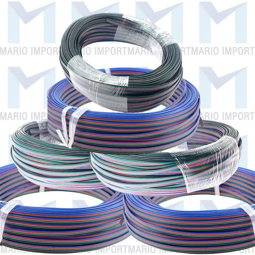 Imagem 6 de 6 de 10m Fio Fita Led Rgb 5050/3528/6803 Digital Cabo 4 Vias