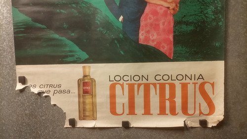 Antiguo Afiche Publicitario De Loción Colonia Nantes 118 (Usado)