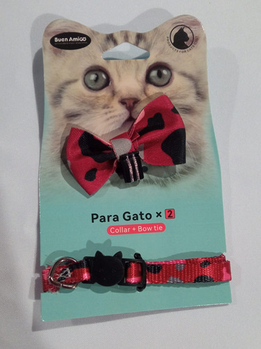 Collar + Corbata De Moño, Humita Para Gatos