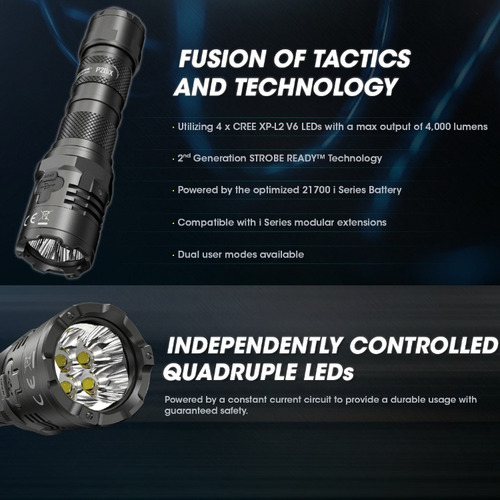 Nitecore P20ix Linterna De Luz Fuerte 4000lm Táctica Flash
