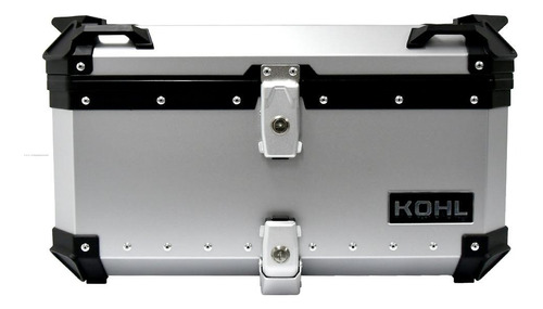 Caja Para Moto Trasero 60 Lts Aluminio Kohl Q3 Plateado