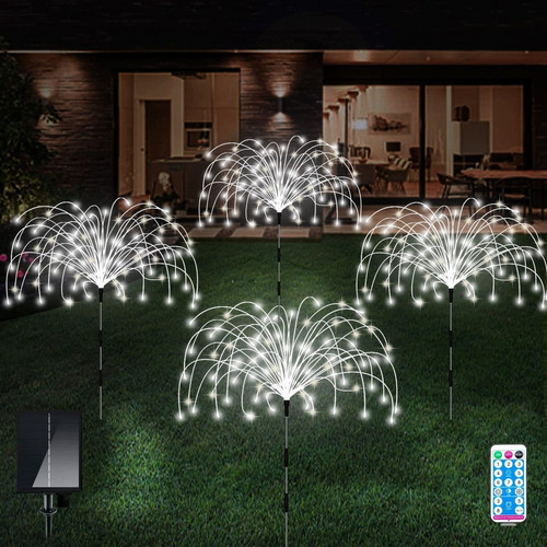 Pack Of 4 120 Led Solar Lights For Garden, Decoration P