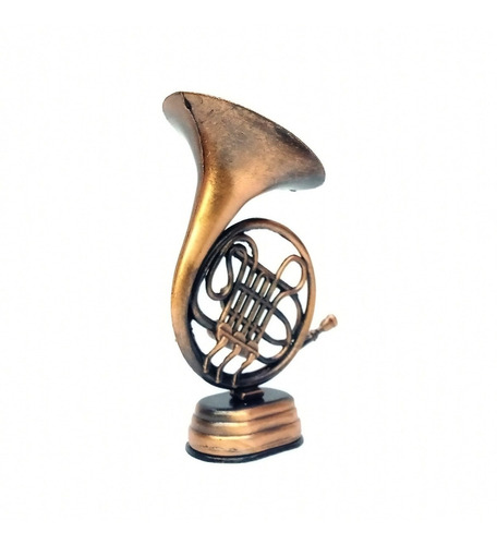Sacapuntas Metálico Bronce De Colección Trompa.