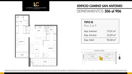 Departamento En Venta 2 Dorm. 2 Baños En Las Condes