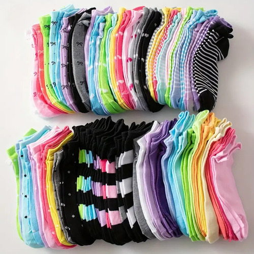 Cómodos Calcetines Tobilleros Para Mujer De 10 Pares