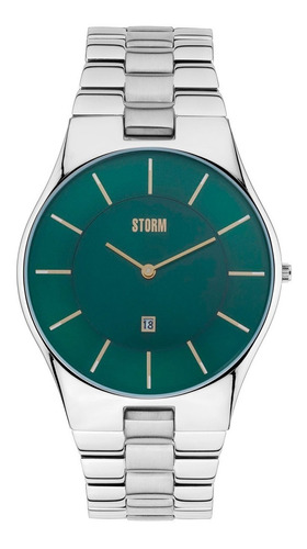 Relógio Storm London - Slim-x Xl Green - 47159/gn Cor da correia Prateado Cor do bisel Prateado Cor do fundo Verde